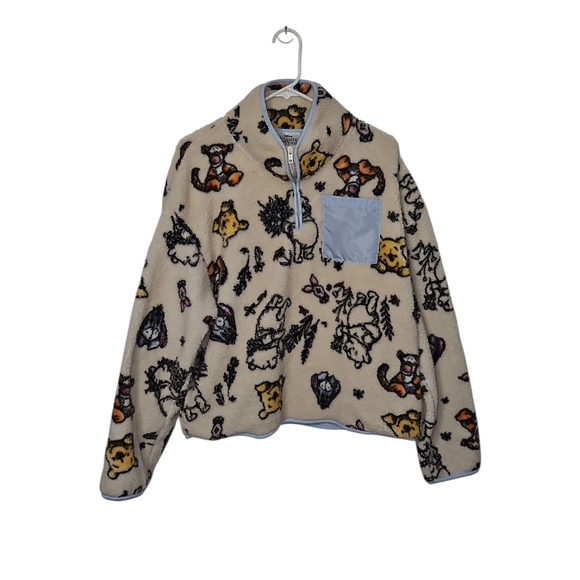 Disney's Winnie the Pooh Women's Fleece Quarter Zip Size Medium - Picture 1 of 7